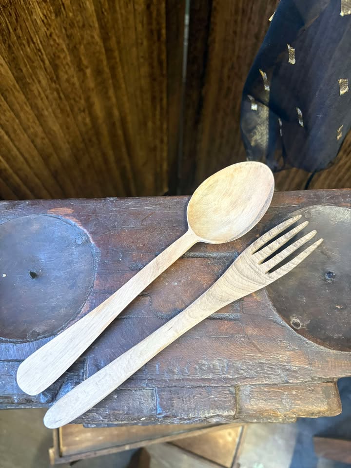 Bohemia Walnut Wood Fork & Spoon Set