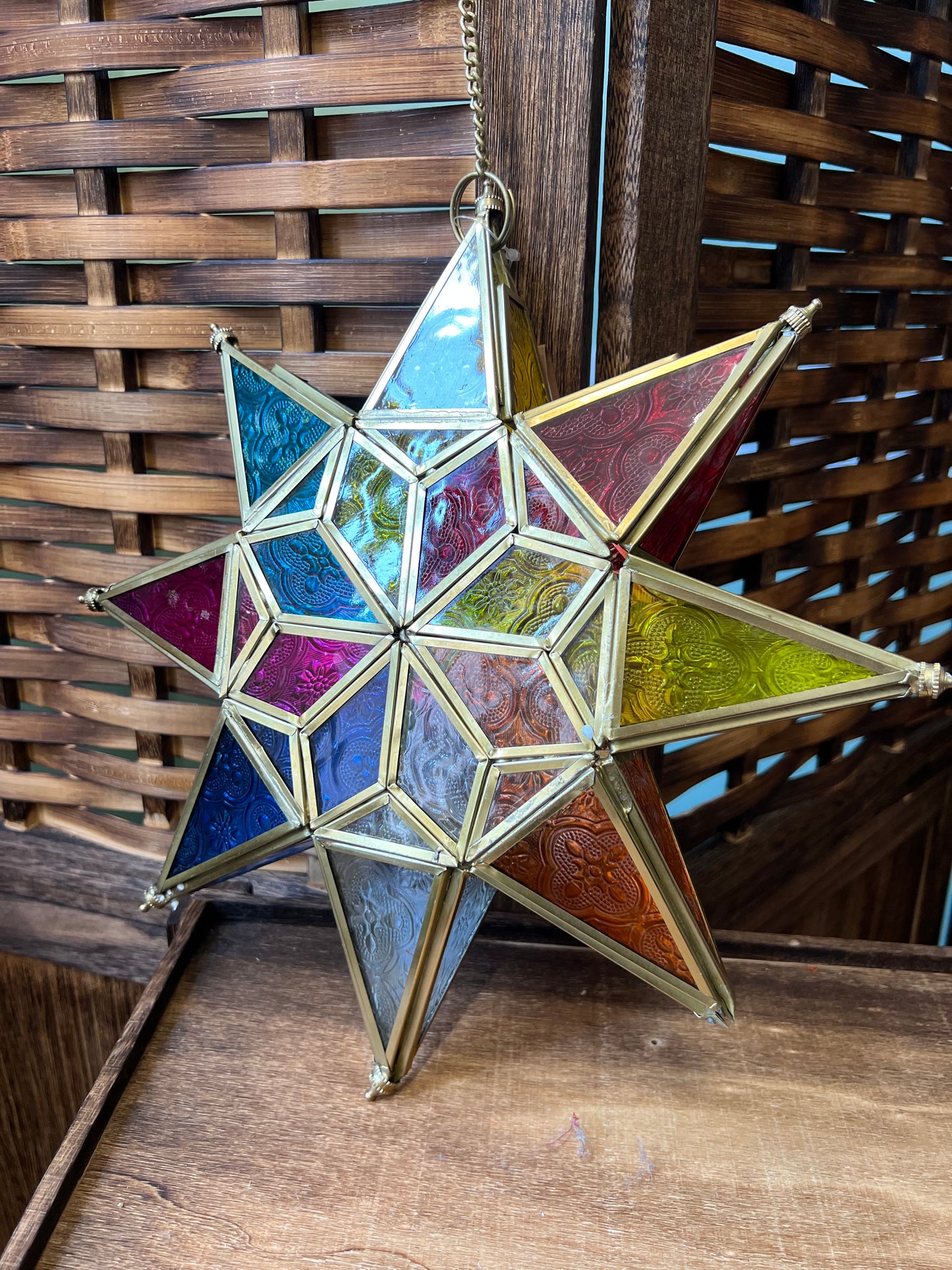 Large Glass Star Lantern