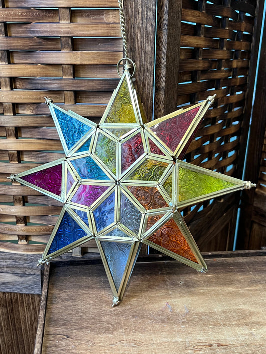 Large Glass Star Lantern