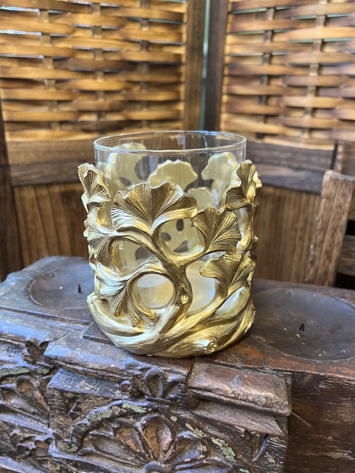 Ginkgo Leaf Candle Holder