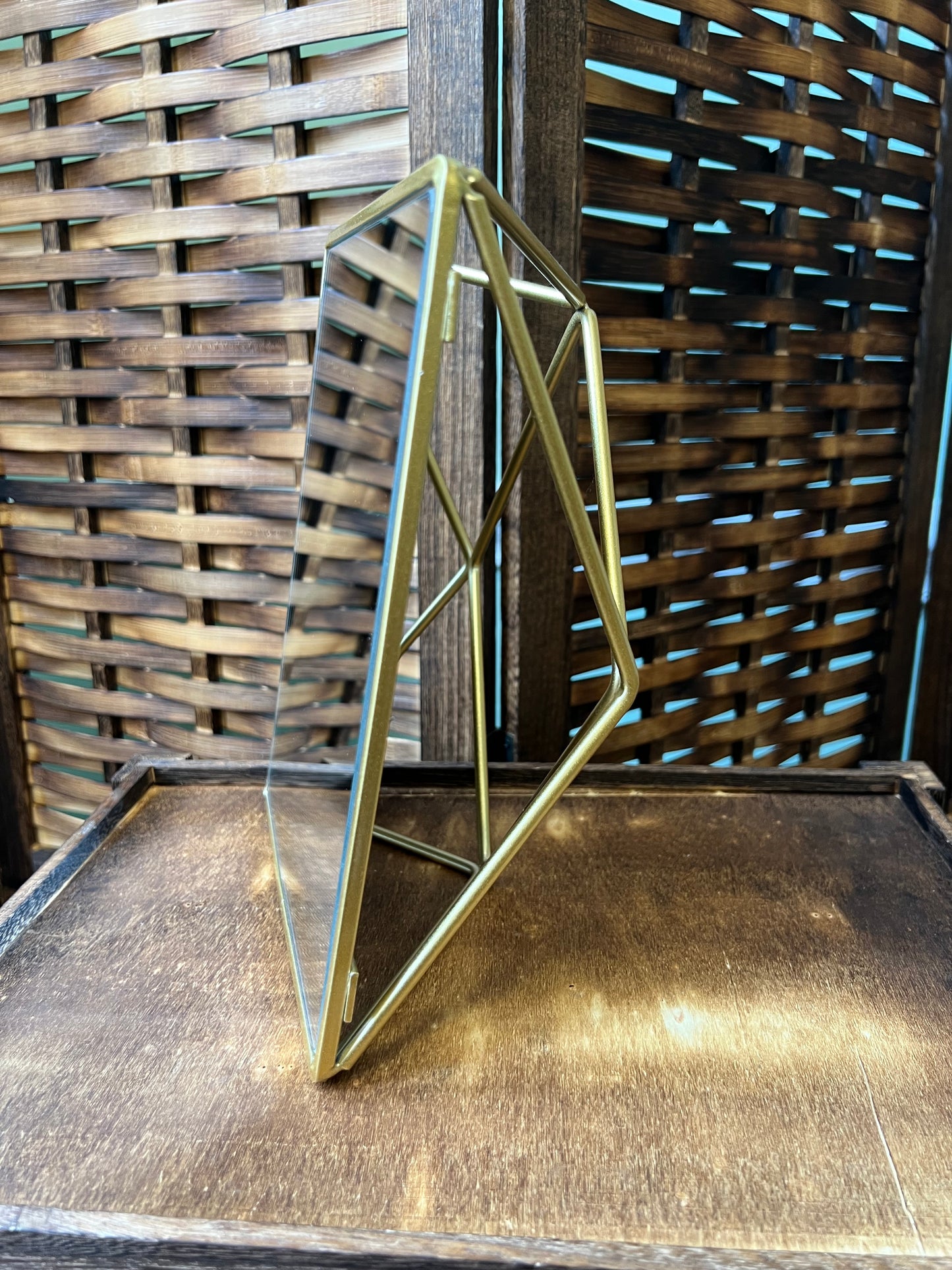 Geometric Gold Mirror