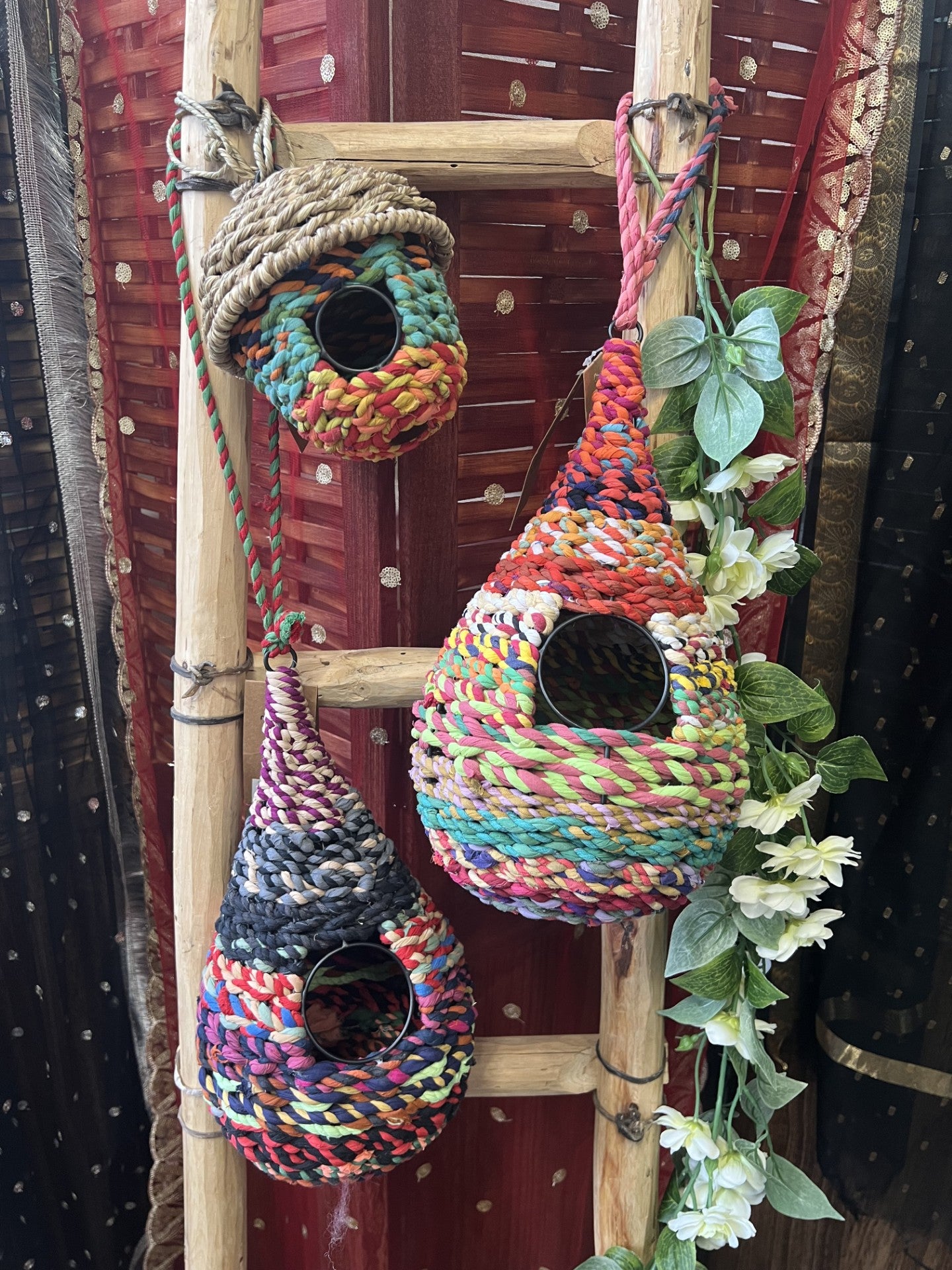 Recycled Sari Birdhouse