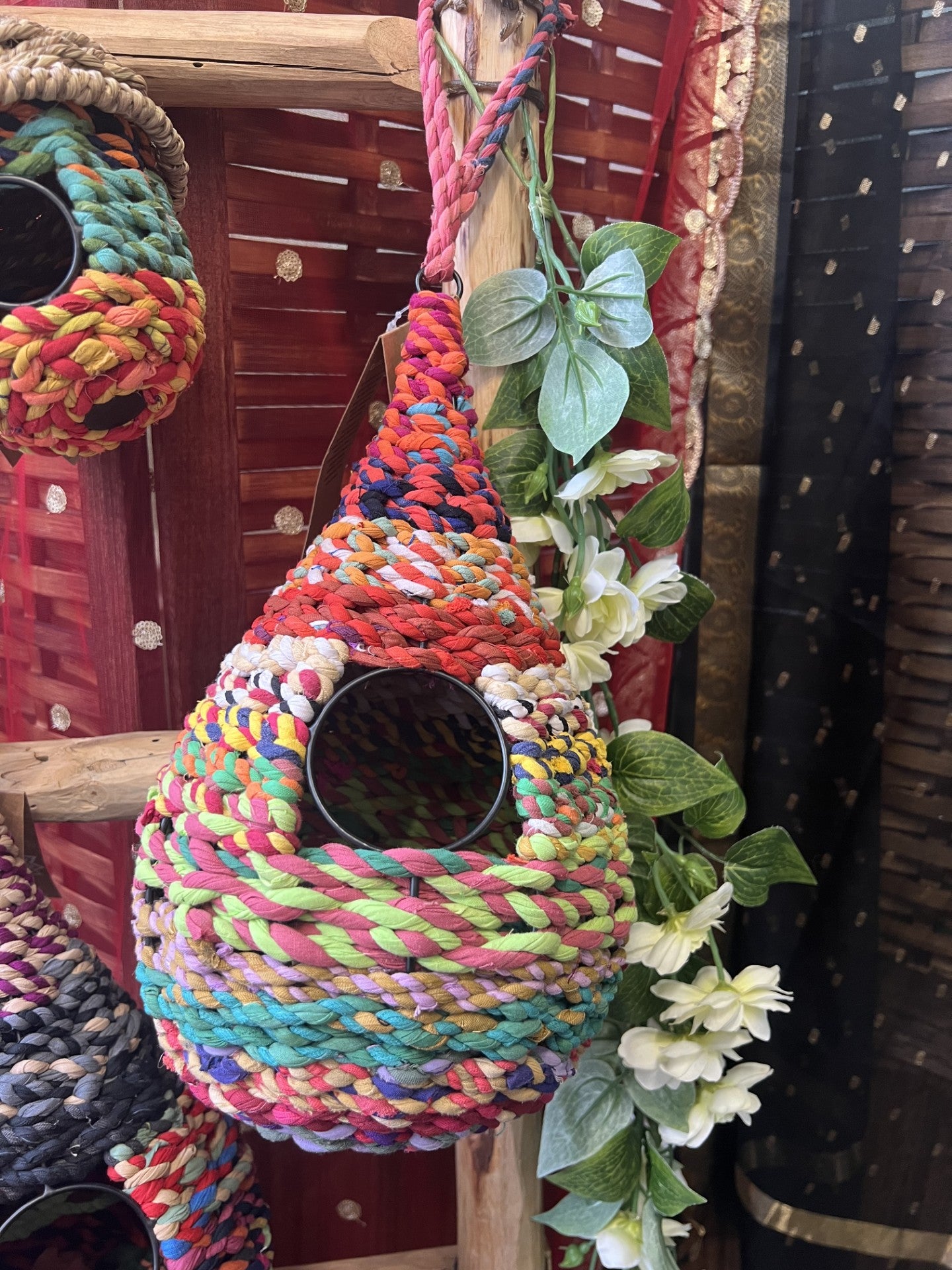 Recycled Sari Birdhouse