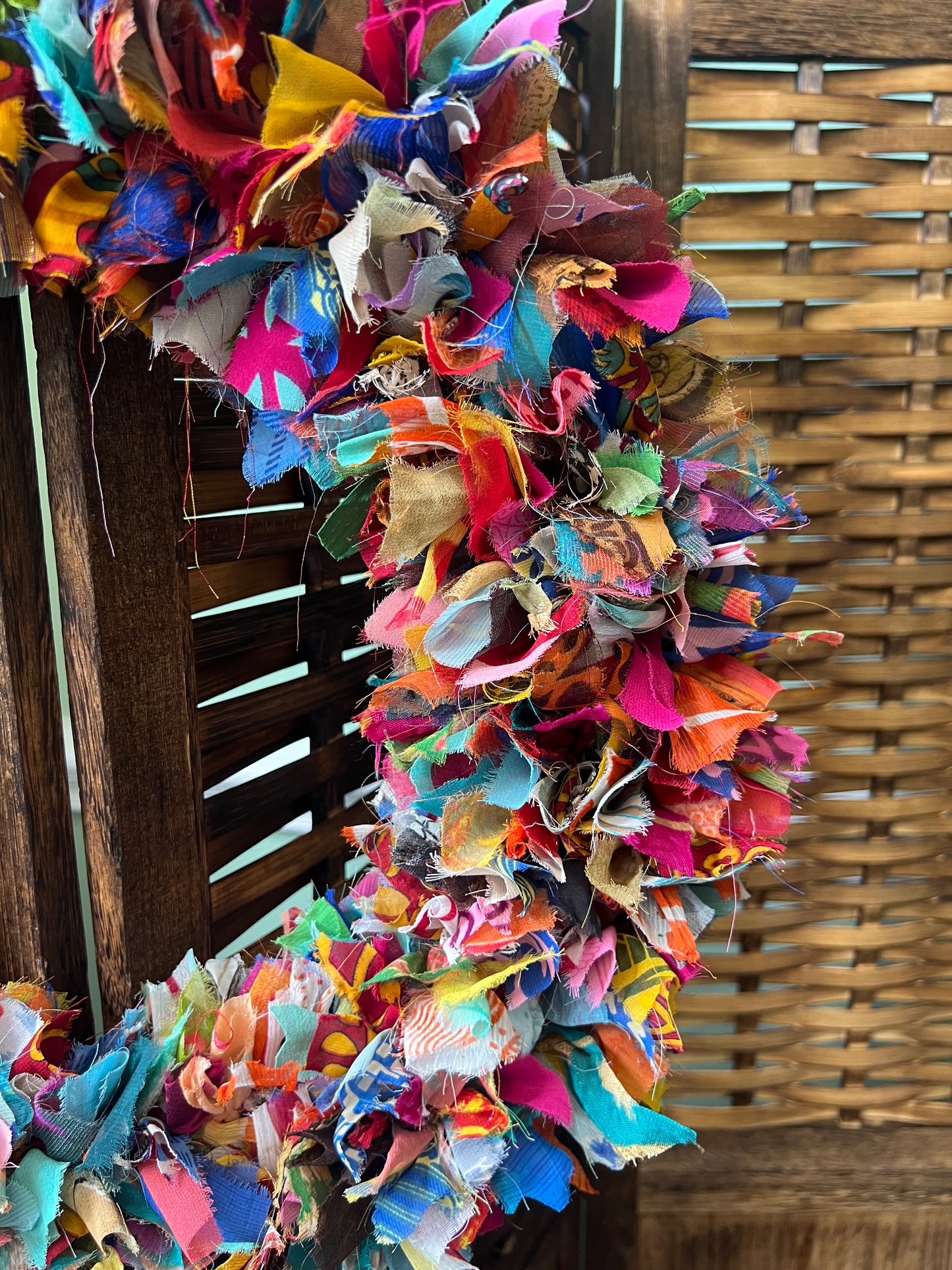 Recycled Sari Wreath - Large