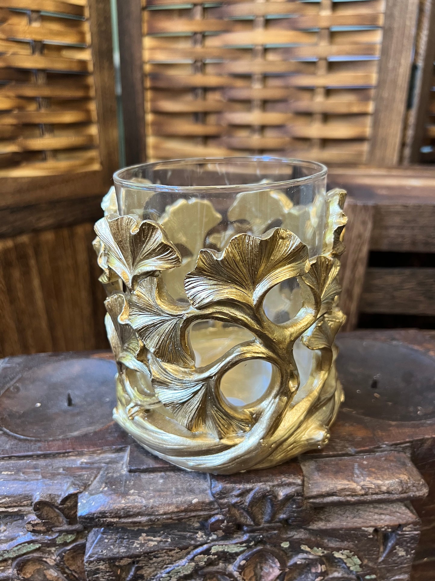 Ginkgo Leaf Candle Holder