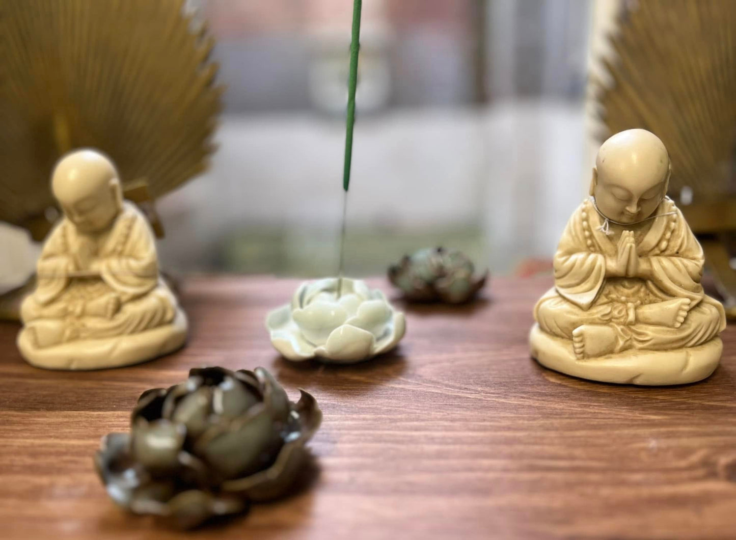 Namaste Praying Resin Buddha