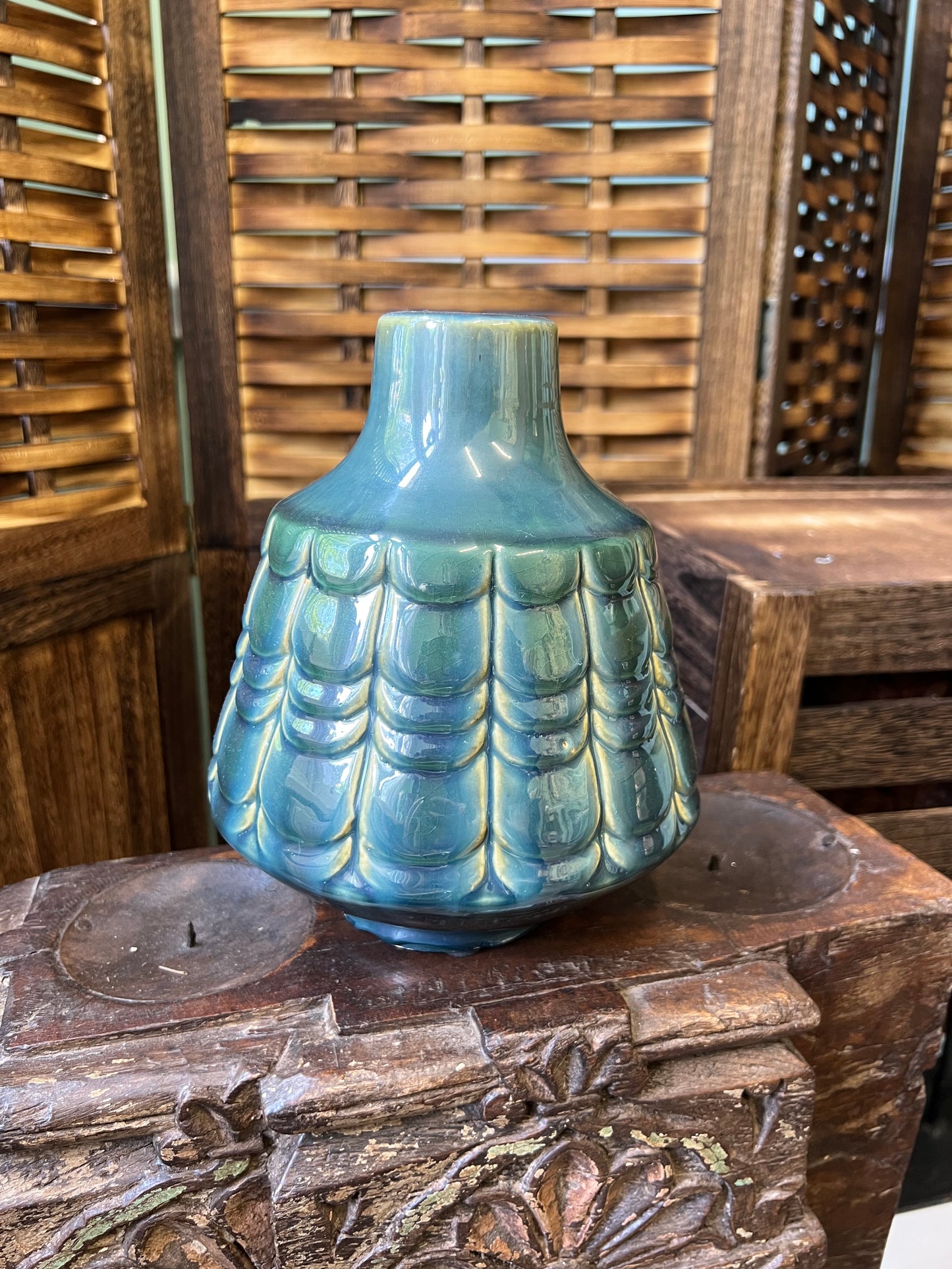 Teal Vase