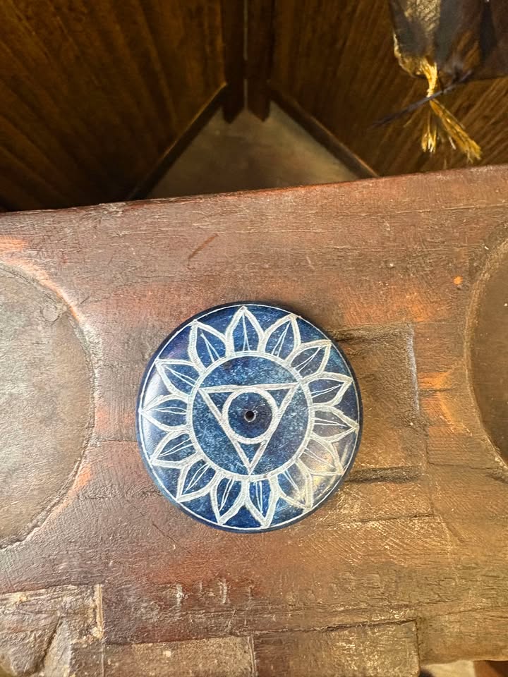 Handcarved Chakra Soapstone Incense Holder