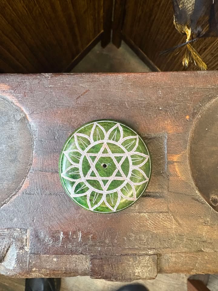 Handcarved Chakra Soapstone Incense Holder
