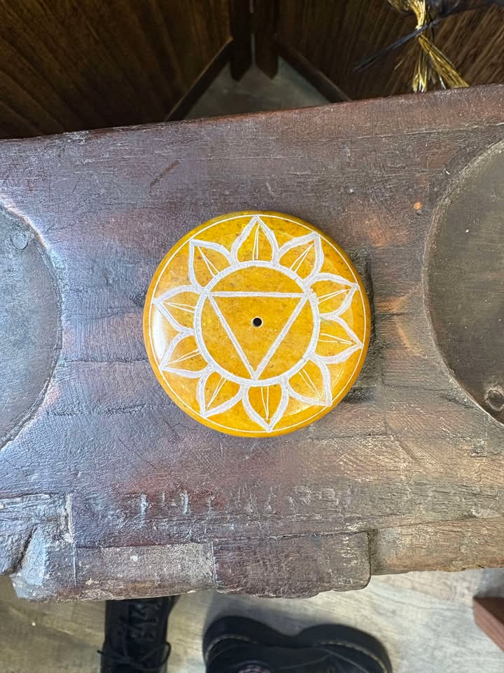 Handcarved Chakra Soapstone Incense Holder