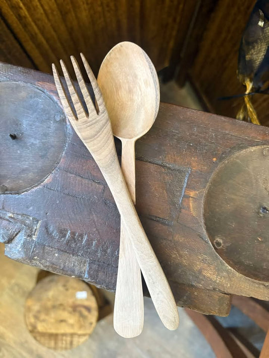 Bohemia Walnut Wood Fork & Spoon Set