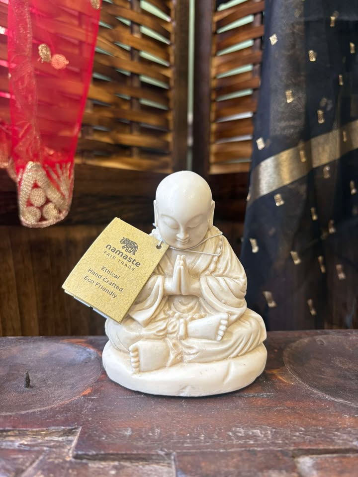 Namaste Praying Resin Buddha