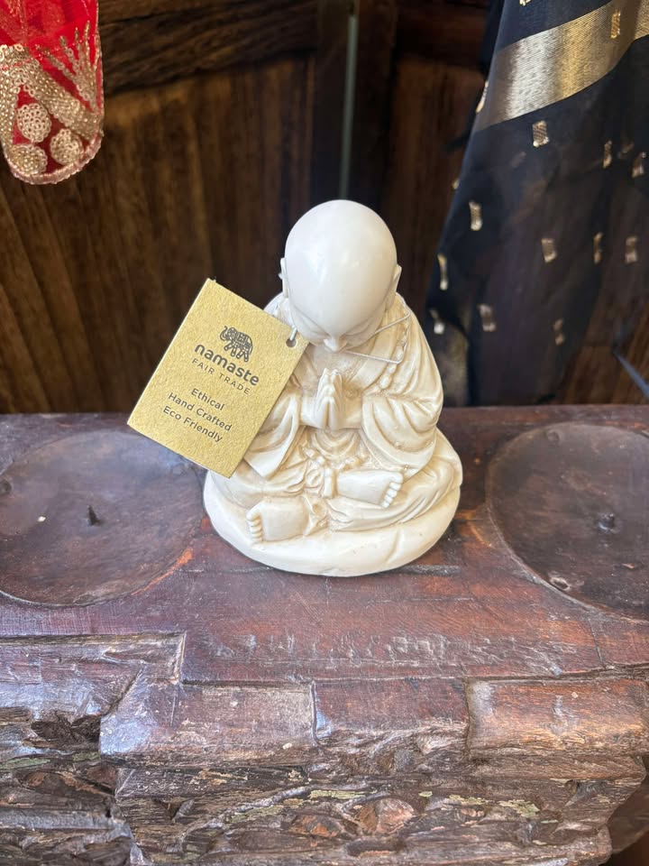 Namaste Praying Resin Buddha