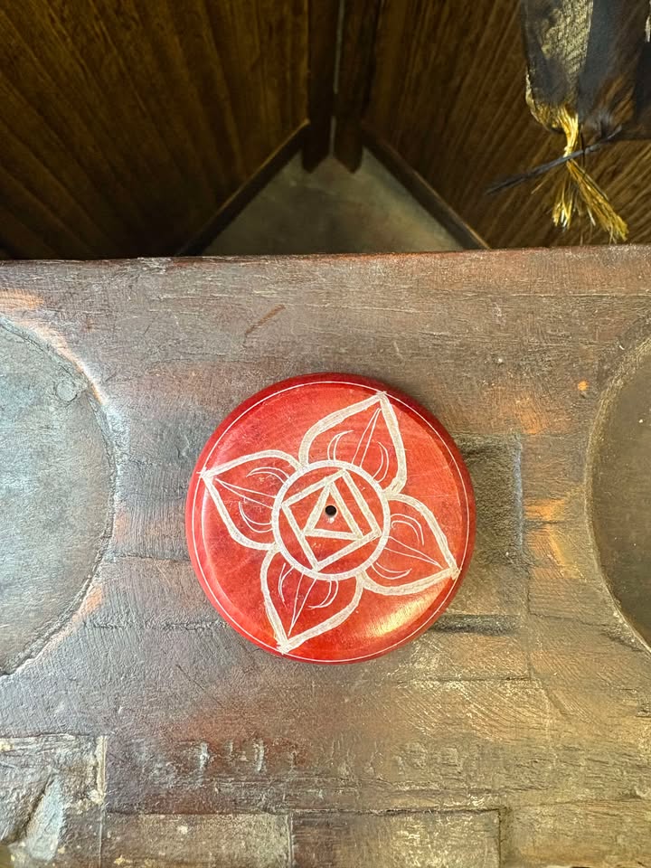 Handcarved Chakra Soapstone Incense Holder