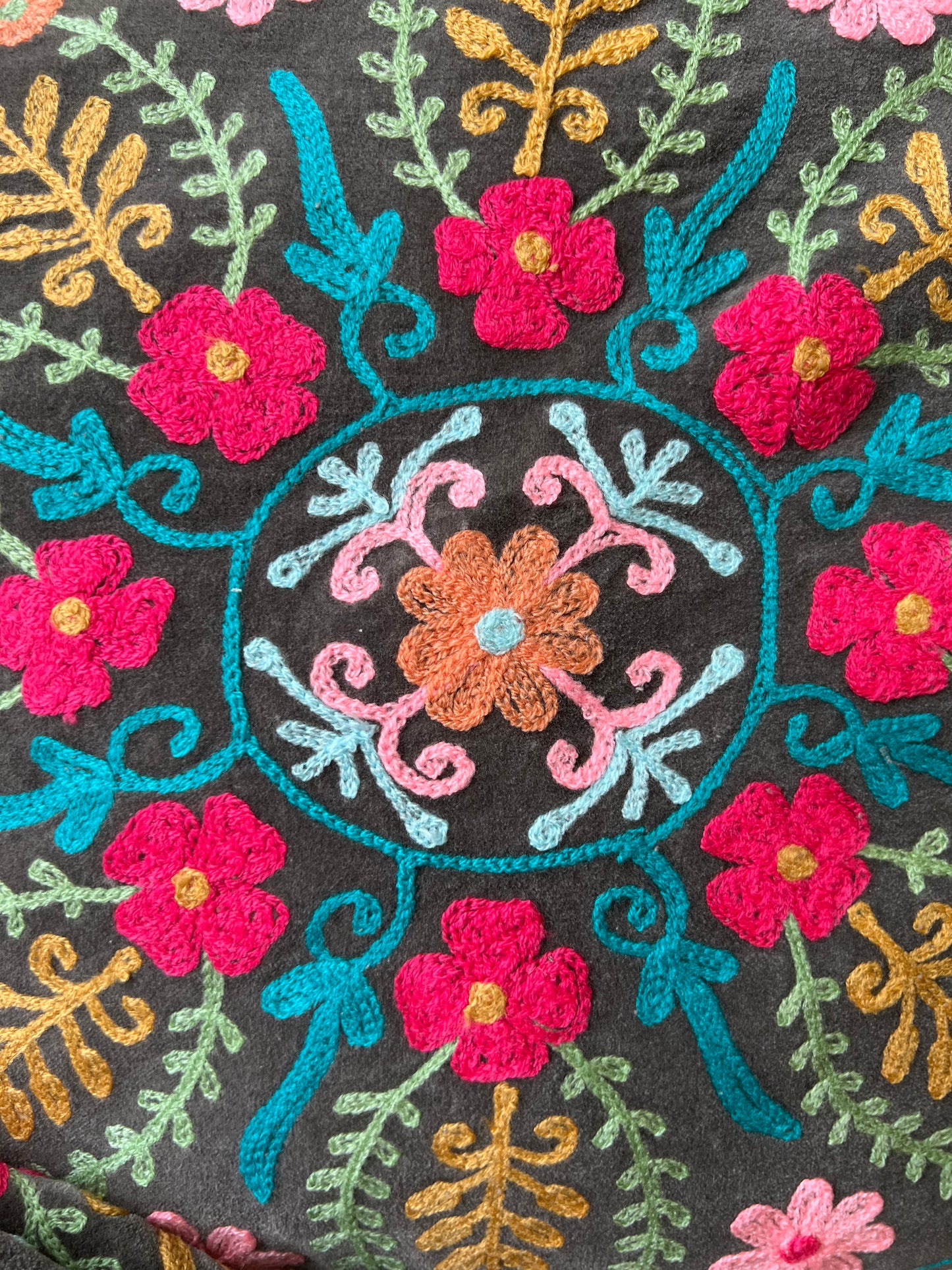 Pom Pom Floral Cushion Cover