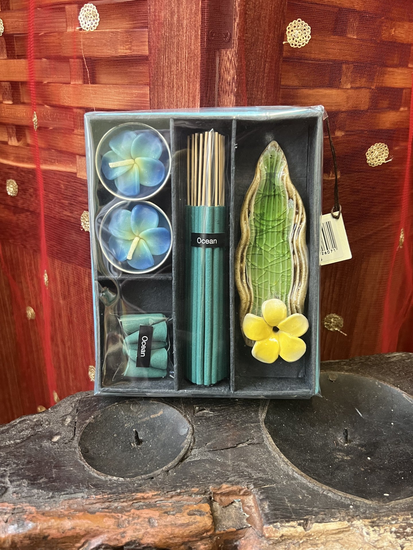 Incense Gift Set with Leaf Holder