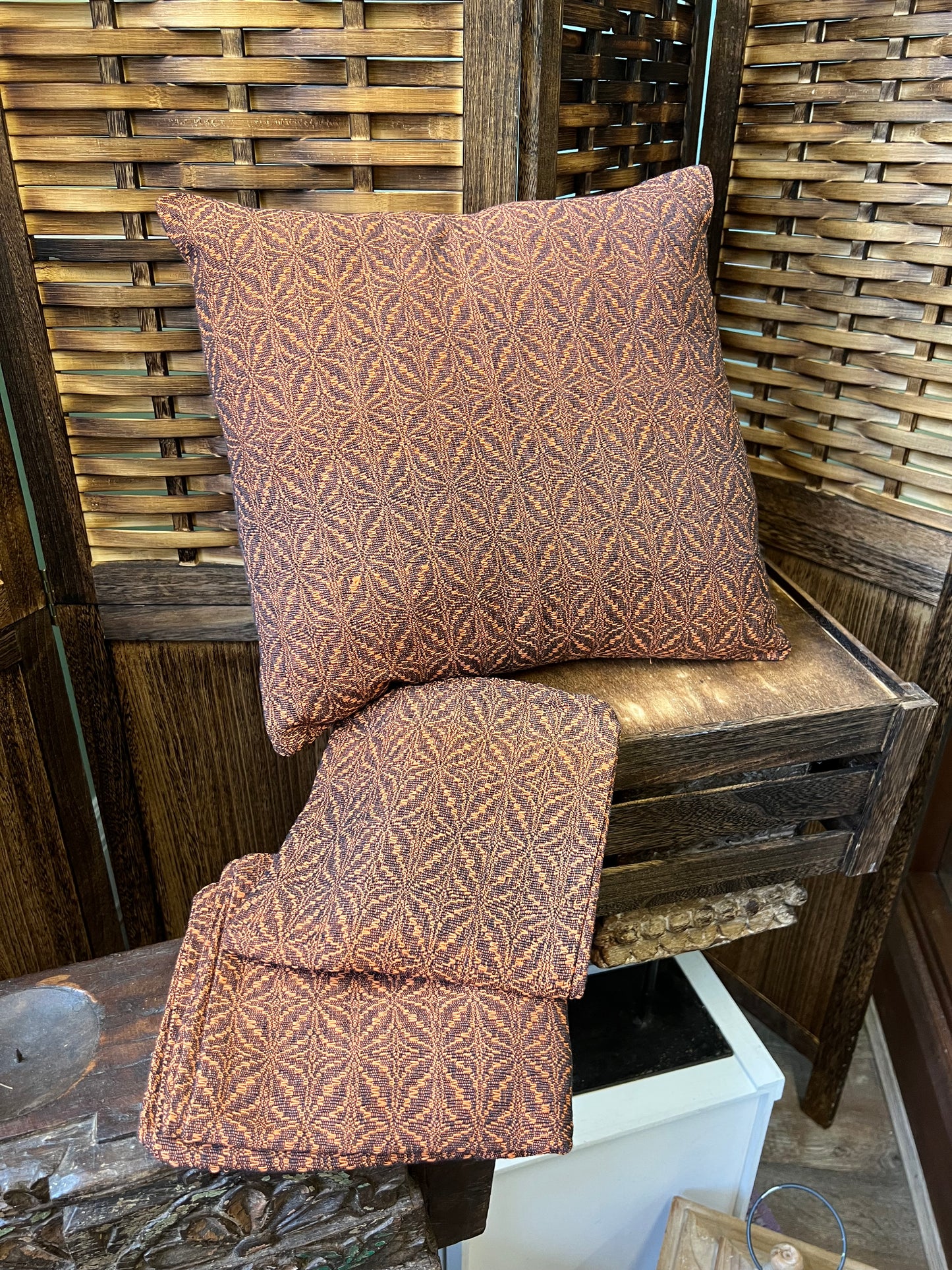 Orange Pattern Cushion Cover
