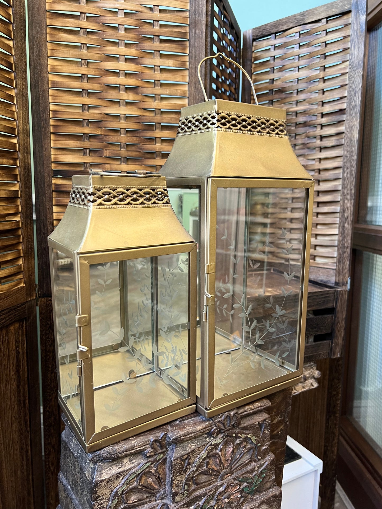 Gold Leaf Etched Lanterns