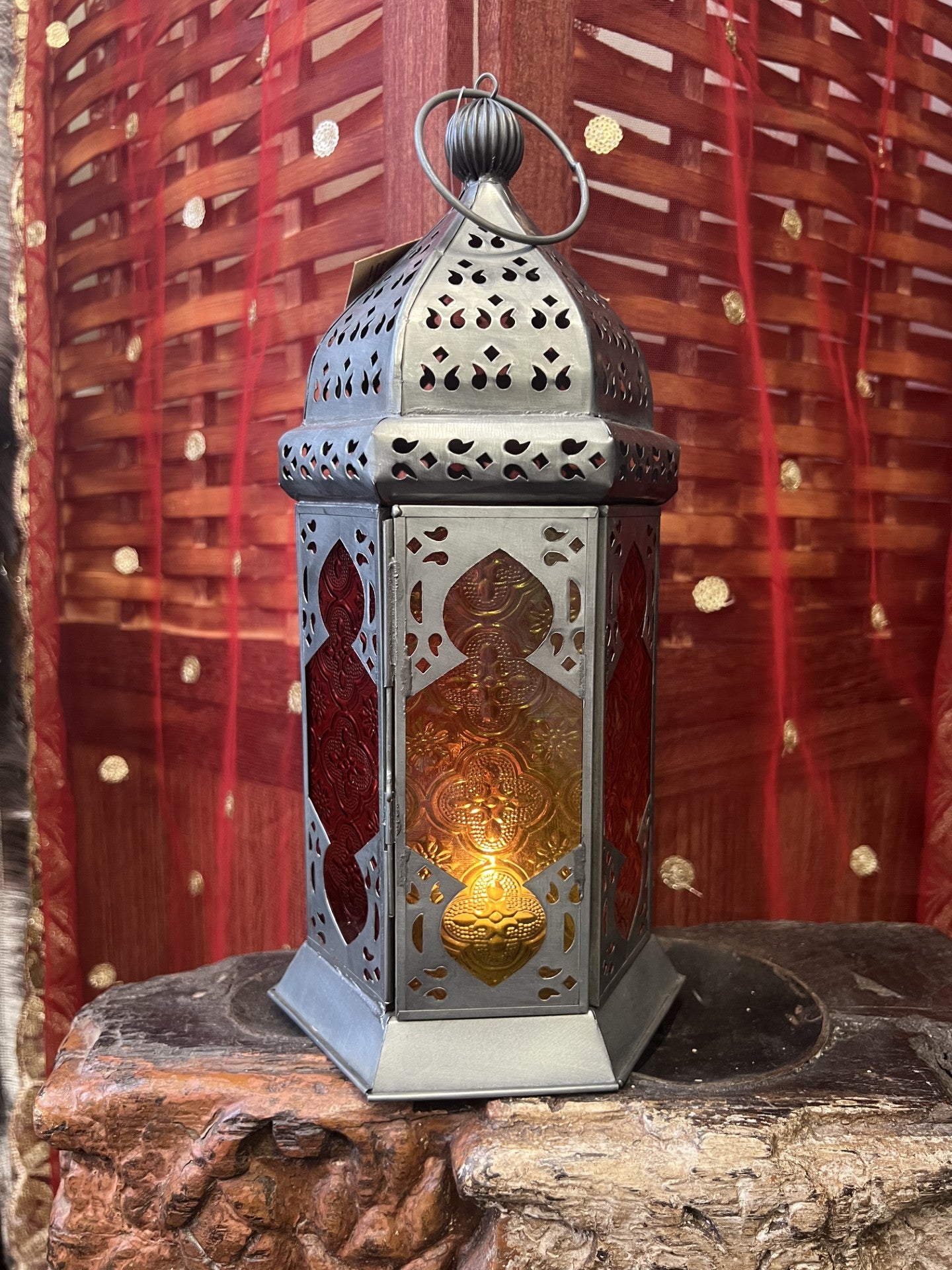 Moroccan Style Tonal Glass Lantern