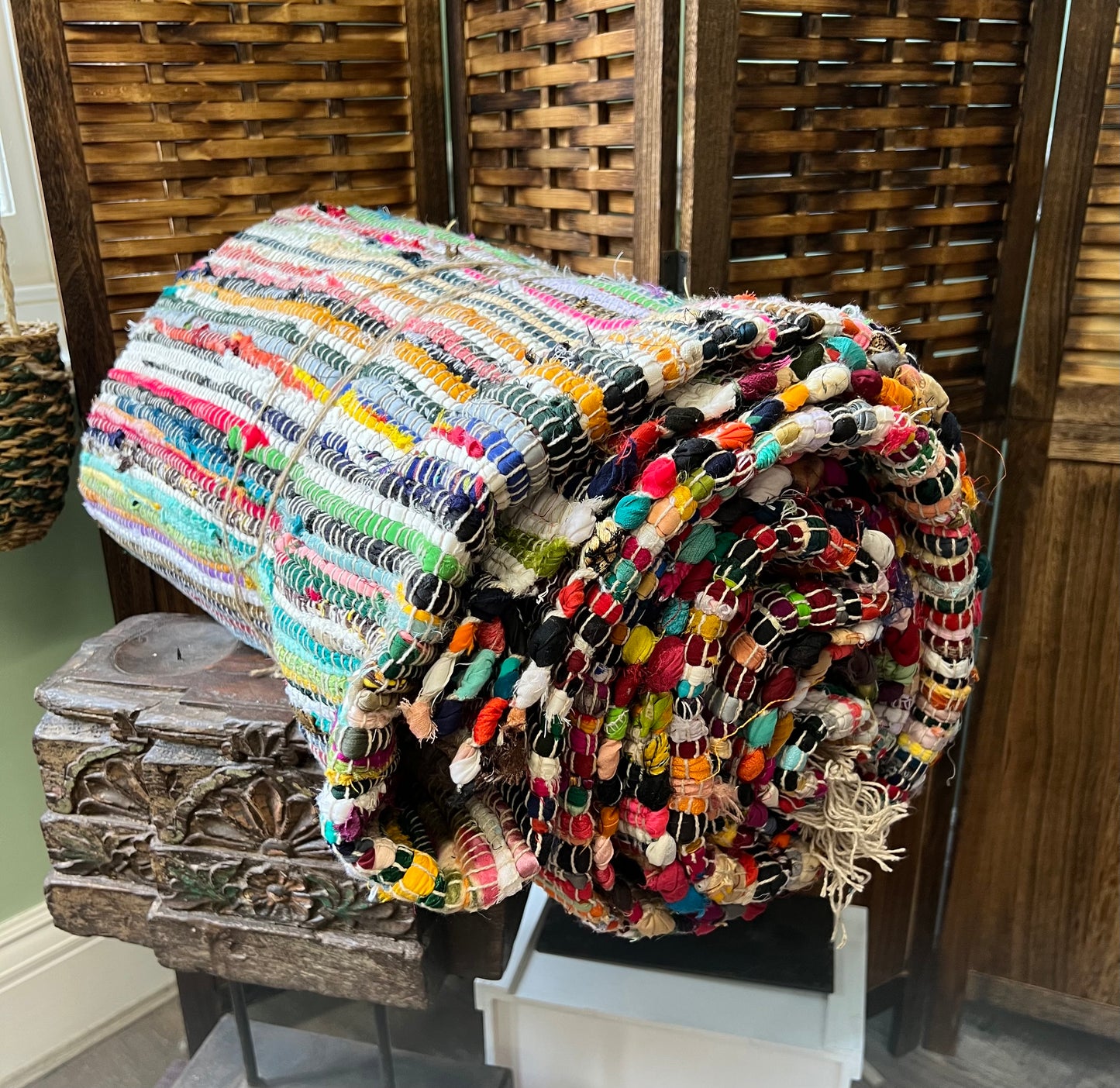 Large Multicolour Recycled Rug