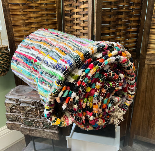 Large Multicolour Recycled Rug
