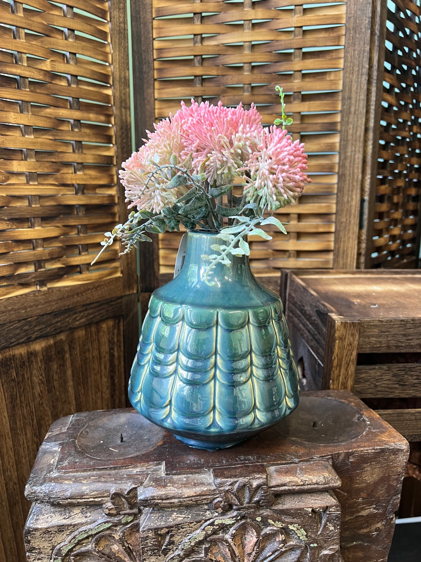 Teal Vase