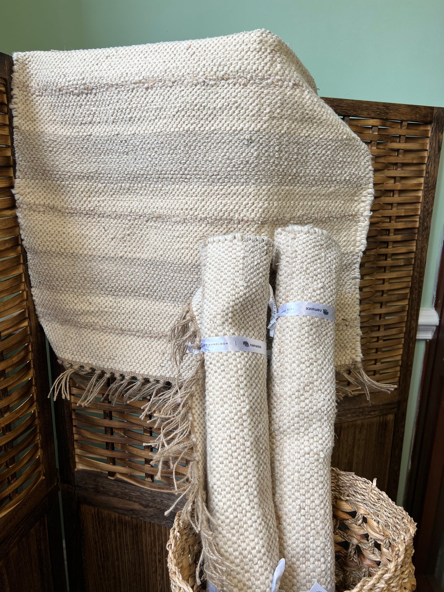 Beige Cotton Rug