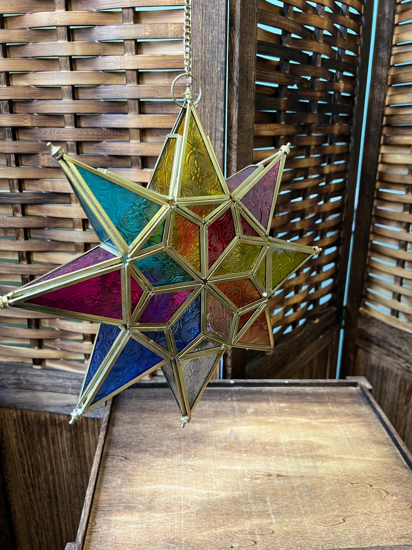 Large Glass Star Lantern