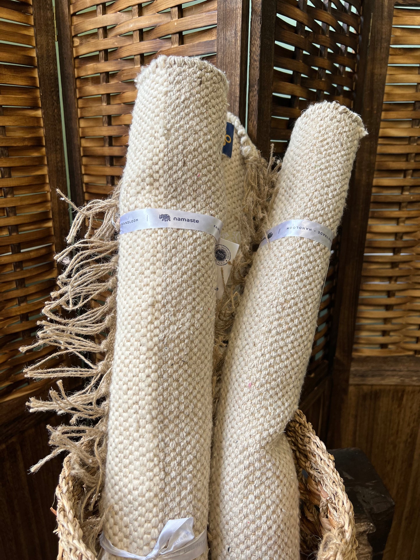 Beige Cotton Rug