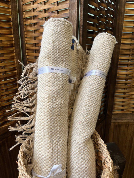 Beige Cotton Rug