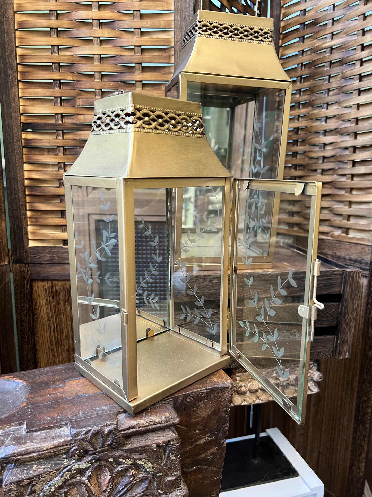 Gold Leaf Etched Lanterns