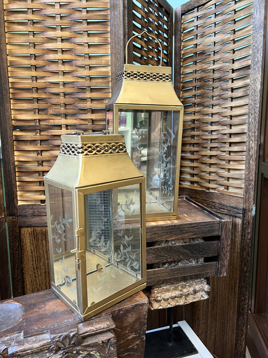 Gold Leaf Etched Lanterns