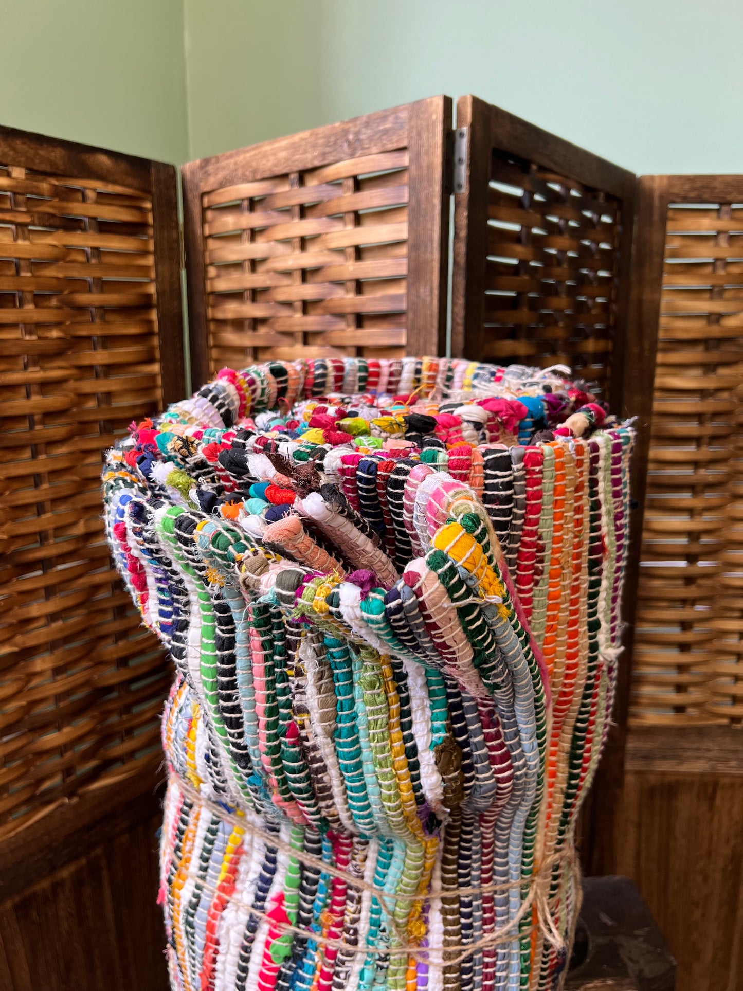 Large Multicolour Recycled Rug