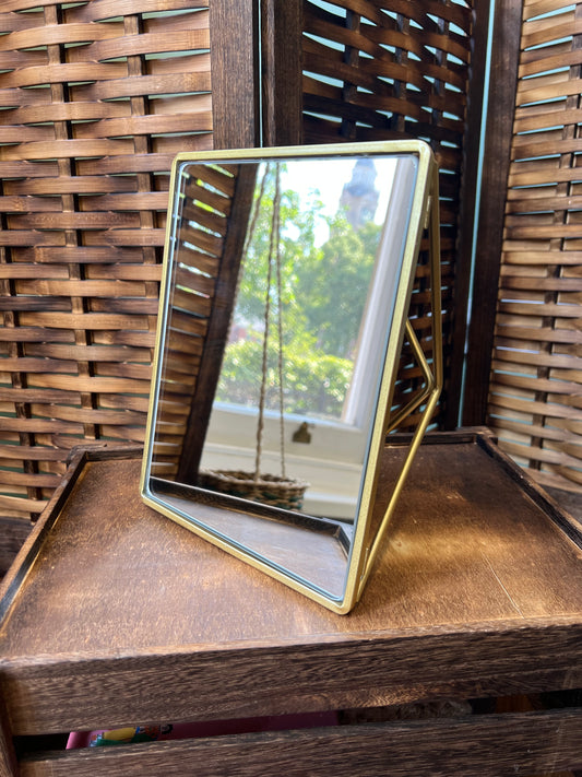 Geometric Gold Mirror